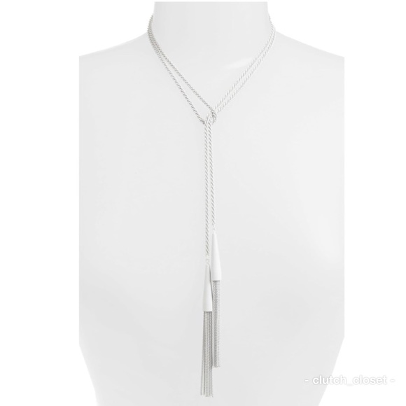 KENDRA SCOTT Phara Lariat WHITE Matte Necklace - Picture 2 of 8